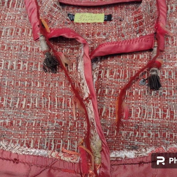 Giselle Shepatin Silk Vest Boho Handwoven Chic Minimalist Southwestern Top Sz XS - Picture 5 of 14